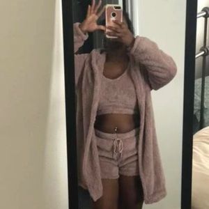 Hooded Robe Lounge 3pc Set